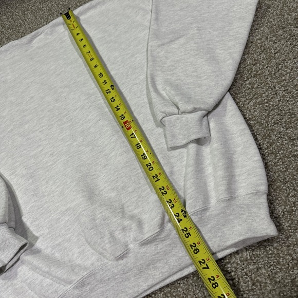 Vintage MSU Sweatshirt Embroidered Spell out Size Large Heather Grey Essentials - Picture 6 of 7